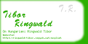 tibor ringwald business card